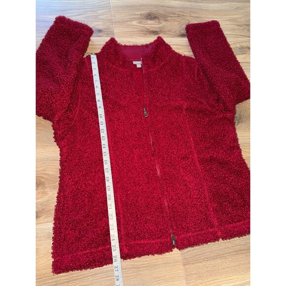 J. Jill Fuzzy Full-Zip with Pockets Cozy Teddy Bear jacket - Size XL - Picture 11 of 11
